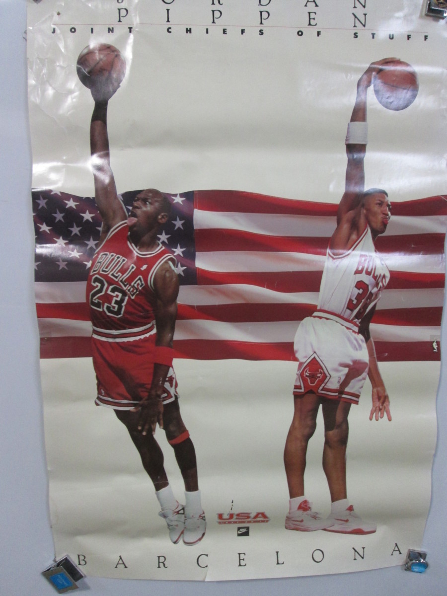 MA　　ＮＢＡ　バスケットボール　アメリカ　 マイケルジョーダン 23 Michael Jordan ピッペン PIPPEN 　 ポスター