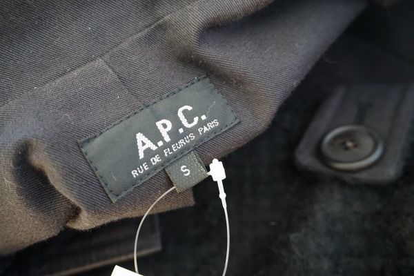 【即決】APC アーペーセー レディース コート ウール/モヘヤ 黒 サイズS フランス製【639522】_画像7