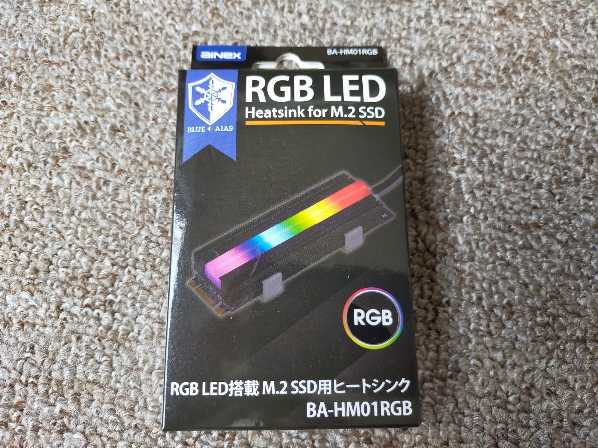 アイネックス RGB LED搭載 M.2 SSD用ヒートシンク BA-HM01RGB 