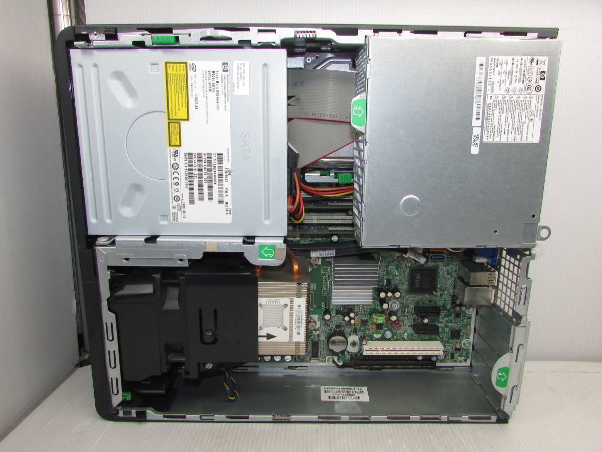 【YDT0390】★HP Compaq dc5800 SFF Core2Duo E8400 3GHz/4GB/500GB/DVD-MULTI/FDD/データ消去済み/BIOS確認のみ確認/FDD不良★JUNK_画像3