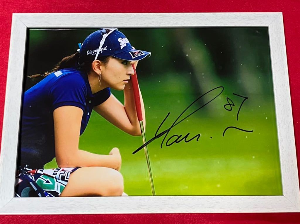 JLPGA 脇元華 直筆サイン入りA4生写真 額装品 JLPGA 脇元華 直筆サイン入りA4生写真 額装品