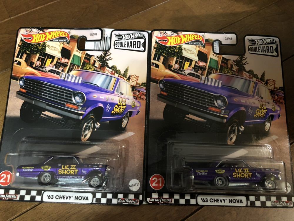 2台セット 63 Chevy Nova シボレー ノバ ノヴァ Hot Wheels BOULE VARD ブールバード ホットウィール lil Ⅱ short ギャッサーの画像1