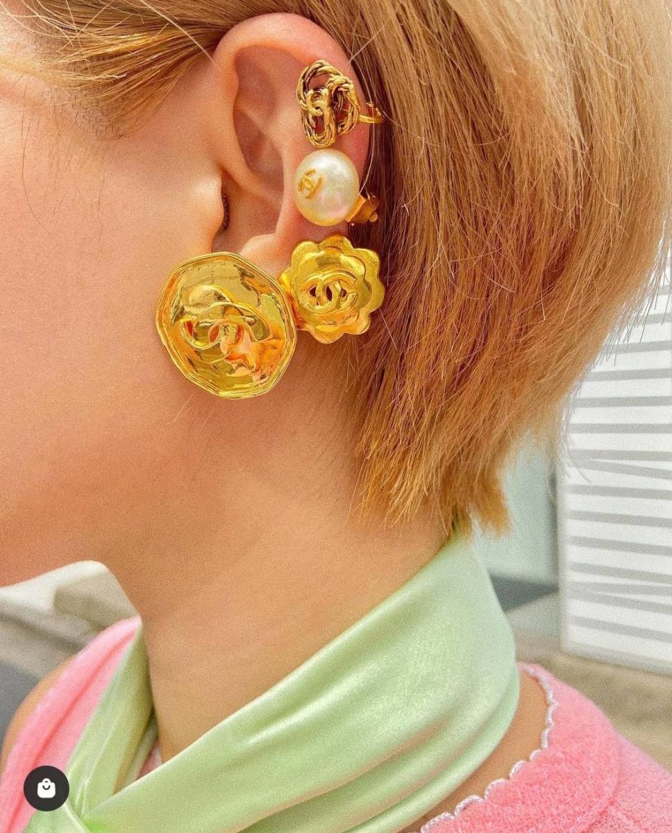 確実正規品 シャネル ゴールド イヤリング シャネル