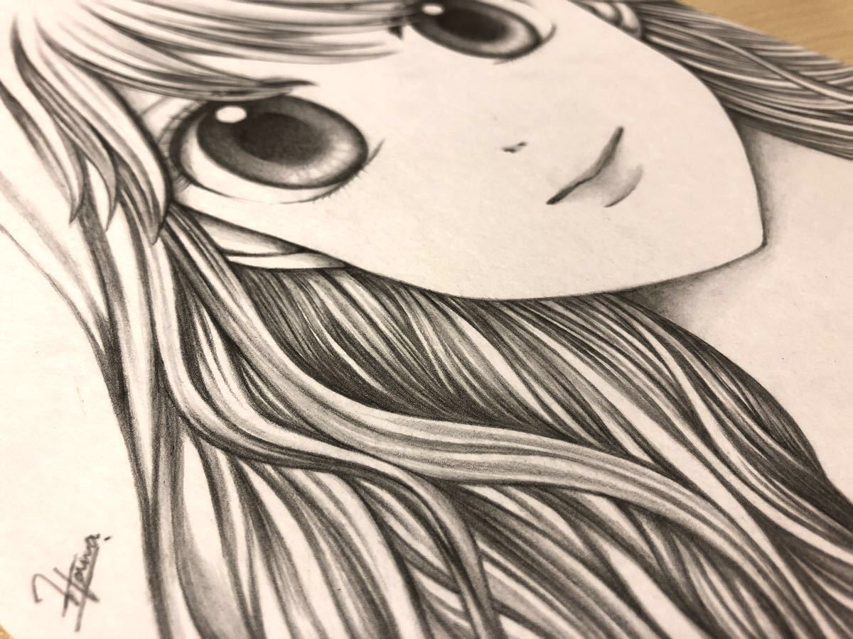 Paypayフリマ 女の子 鉛筆 手描き イラスト Paypayフリマ 女の子 鉛筆 手描き イラスト