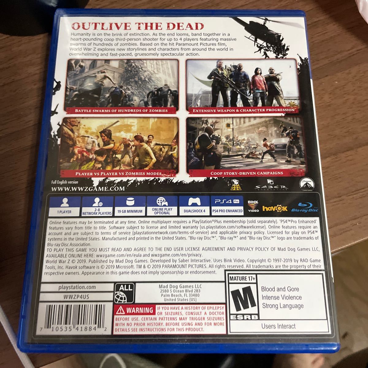 【PS4】 WORLD WAR Z [輸入版:北米] PS4　ワールドウォーZ