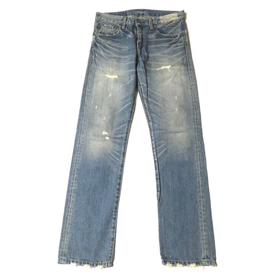 ★☆W30inch=76.20cm☆★Levi's505(RO505-00) 2006年4月製造★☆クラッシュデニム☆★_画像3