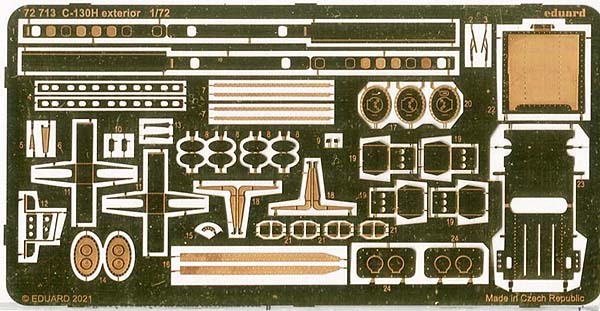 エデュアルド ED72713 1/72 C-130H 外装エッチングパーツ (ズべズダ用)_画像2