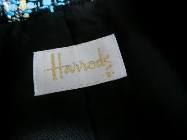 Harrods ツイード ジャケット チェック 2 ブラック #19100061 ハロッズ_画像3