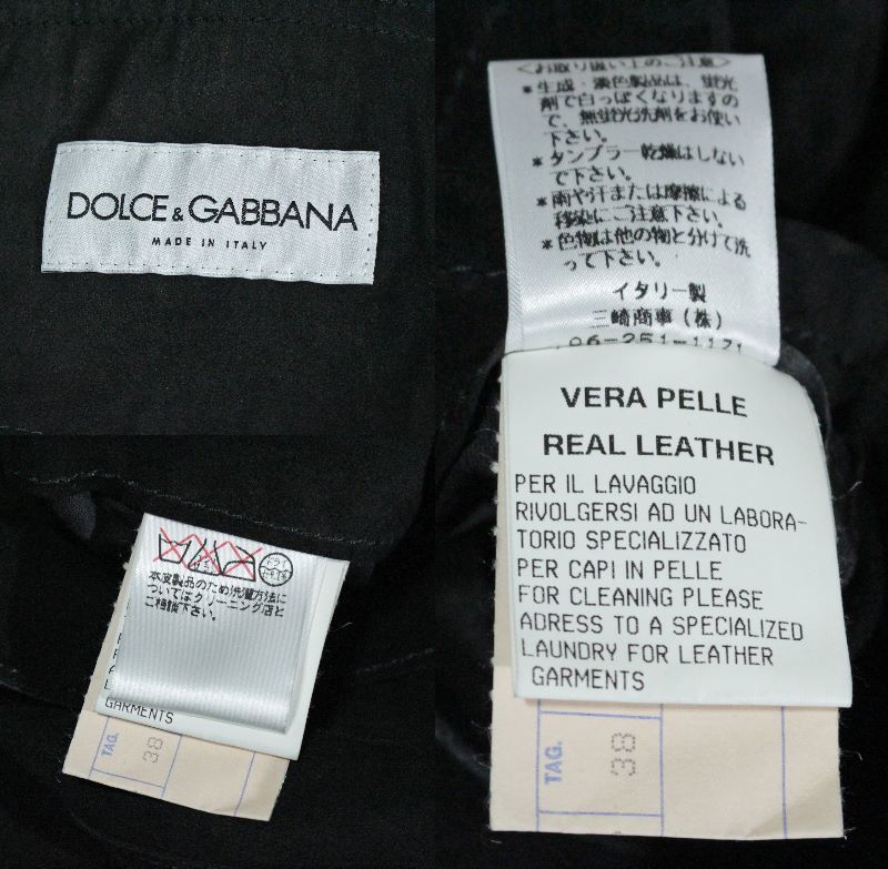 希少品 Vintage DOLCE&GABBANA 白タグ スムースレザー 希少品 Vintage DOLCE&GABBANA 白タグ スムースレザー