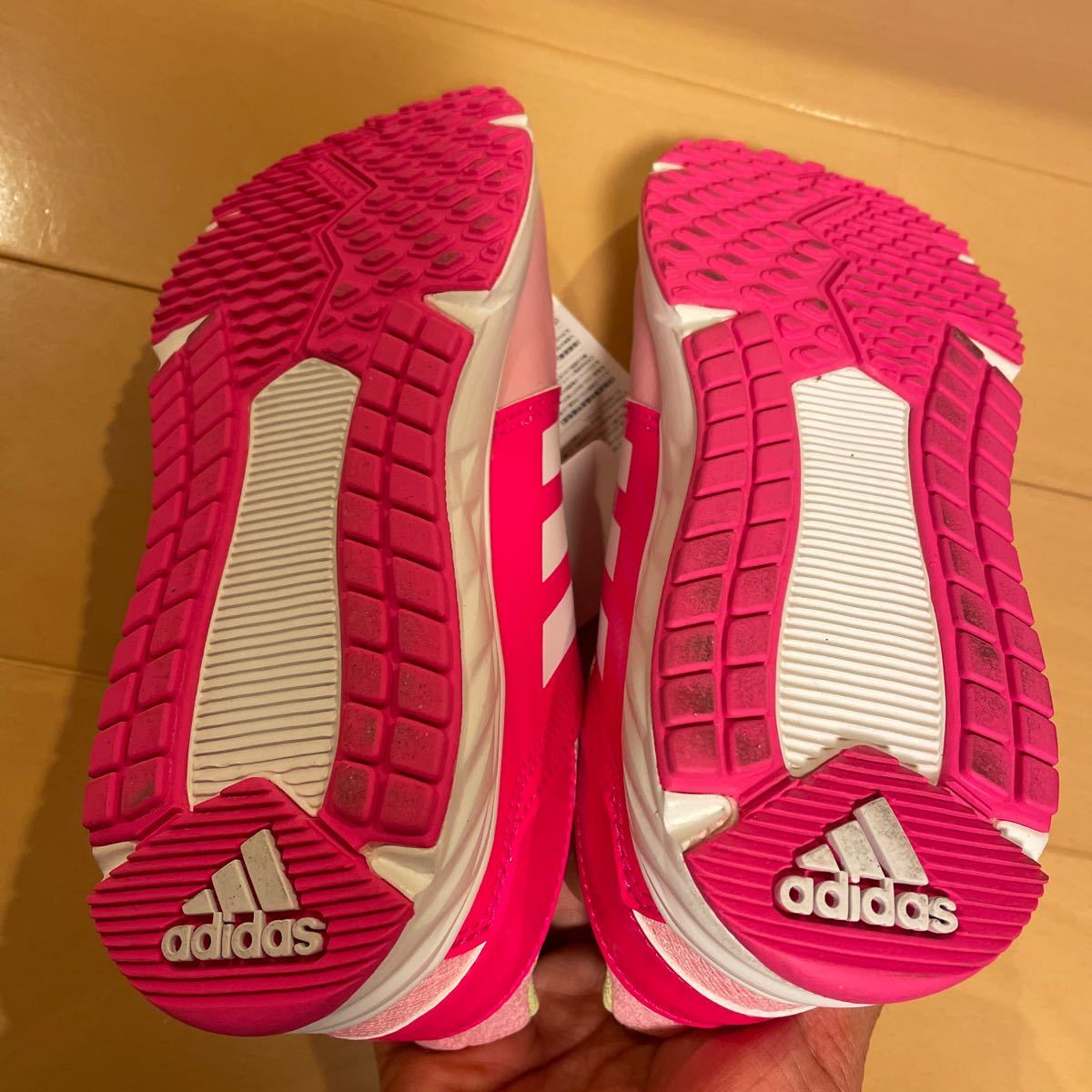  с биркой adidas Adidas спортивные туфли 21cm спортивная обувь розовый × желтый цвет стоимость доставки 510 иен ~ анонимность . возможность 