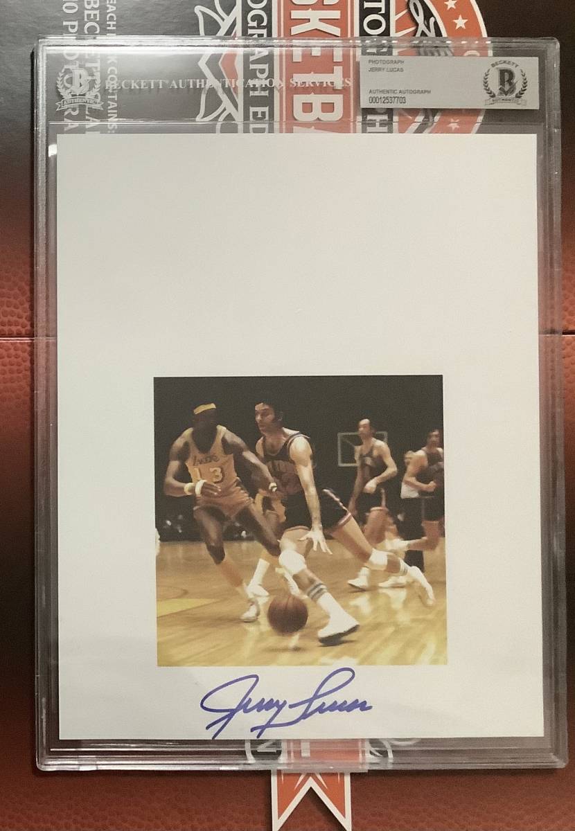 2020 LEAF 8&#34;X10&#34; AUTOGRAPHED PHOTO EDITION with autograph photograph be Kett BAS case .. go in JERRY LUCAS