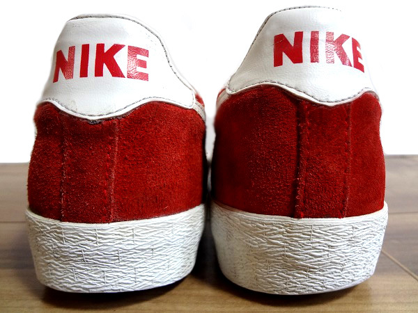  хорошая вещь, Vintage, редкость! NIKE Nike BRUIN SUEDE SCb Louis n замша красный красный / белый 1994 год производства 25cm US7 Old блейзер 