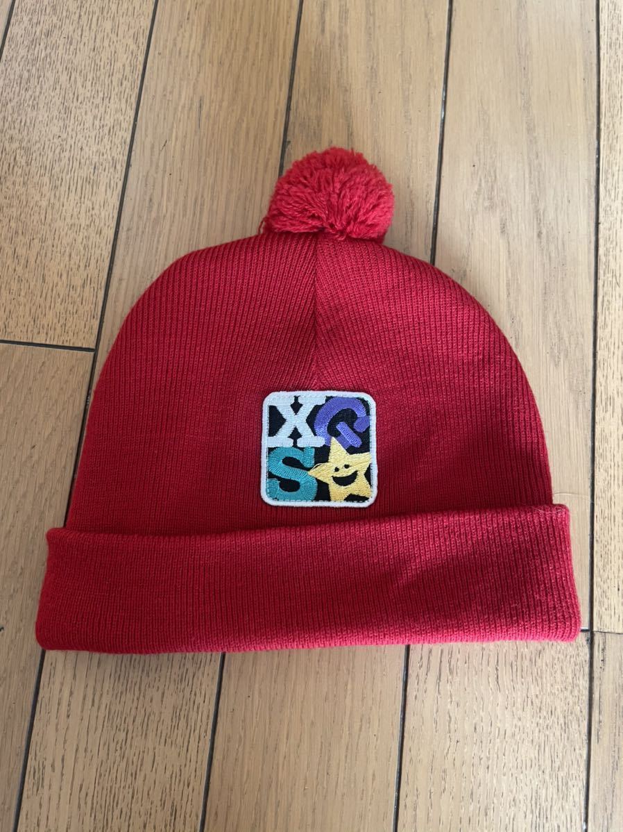 X-GIRL( X-girl )first stage Kids for bonbon attaching . knit cap 