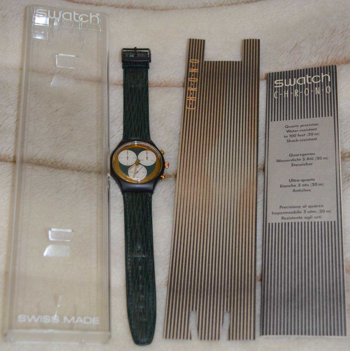 45【未使用完動品】*SWATCH Chronograph Rollerball SCB107 スウォッチ クロノグラフ ローラーボール ビンテージ デッドストック 送料無料