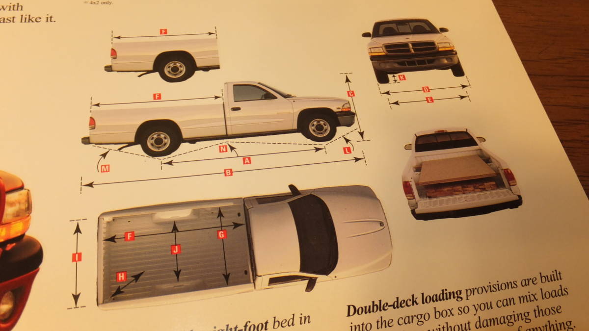 【DODGE】1998 DAKOTA TRUCK ダッジダコタトラック　アメリカ本国カタログ　 PICK UP TRUCK クライスラー　北米仕様_画像5