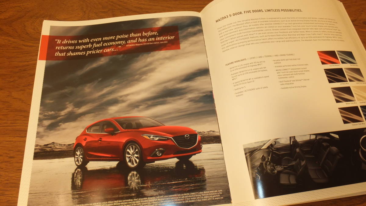 【MAZDA】2015 2016 USマツダ総合 マツダアメリカのカタログ　USDM高速有鉛JDM世田谷ベース　MAZDA USA 左ハンドル　USA_画像9