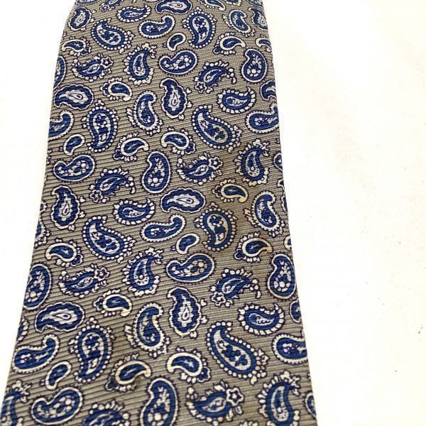 POLO Ralph Lauren Polo Ralph Lauren peiz Lee pattern total pattern necktie silk silk 100 khaki navy 