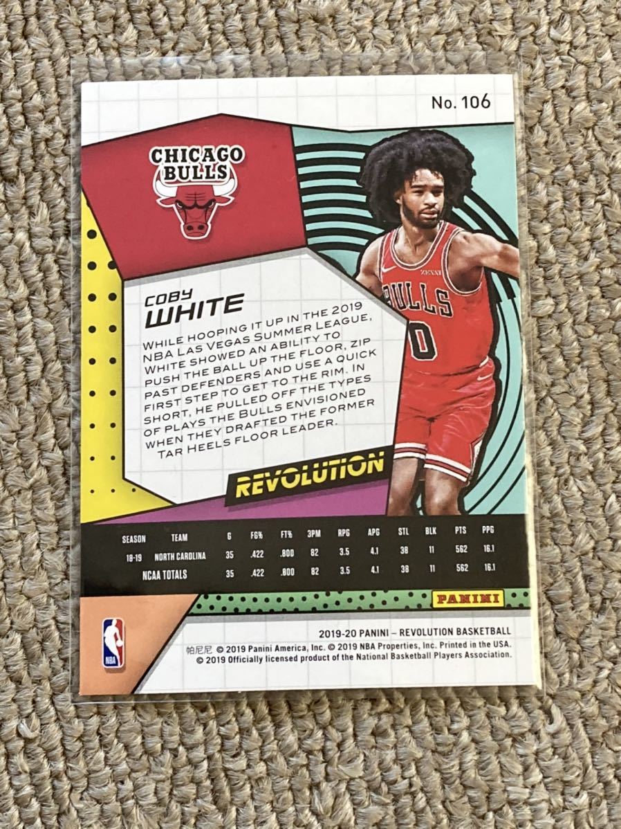 Panini NBA revolution 2019-20 Coby white RC base コービー　ホワイト_画像2