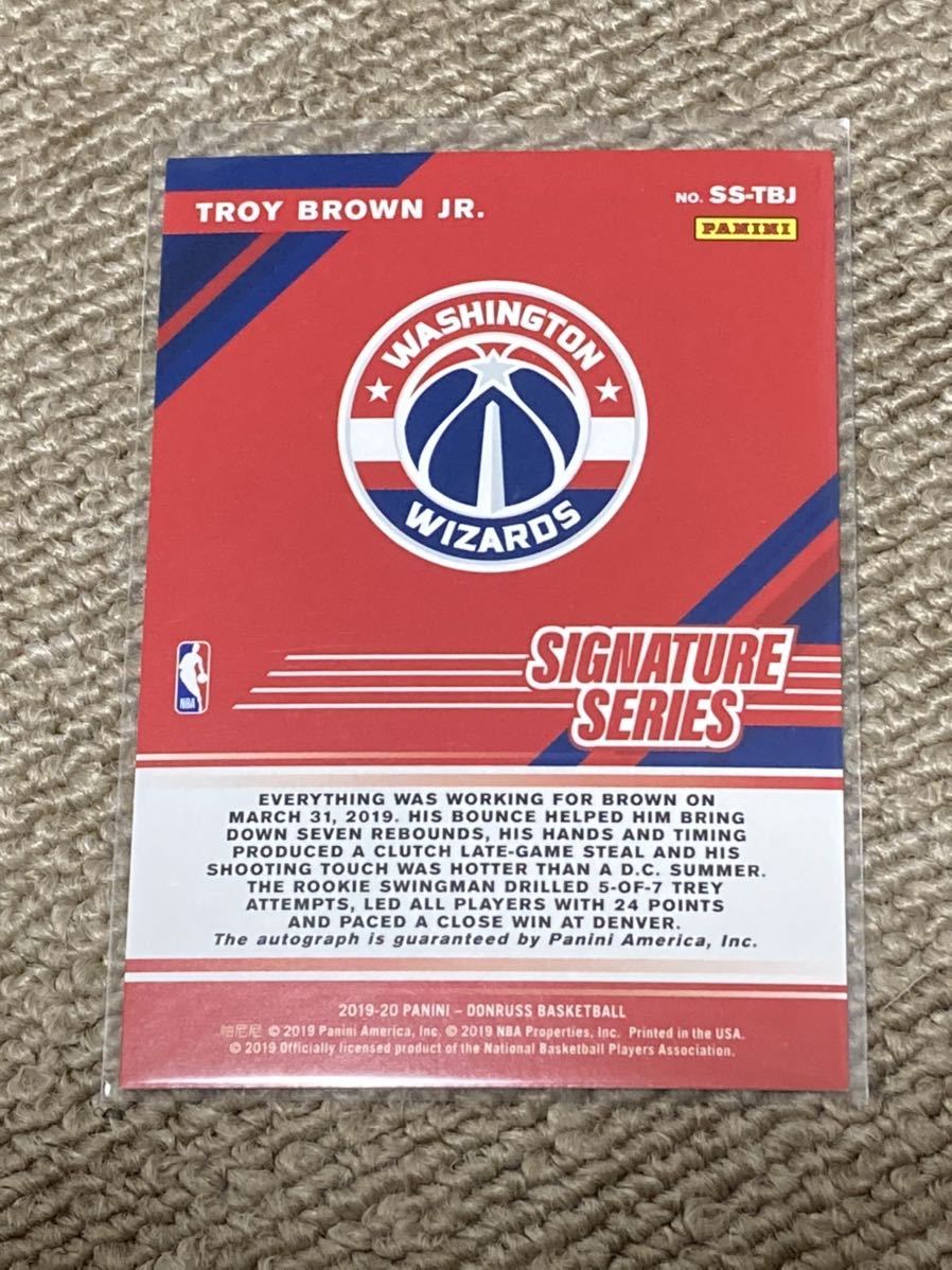 PANINI NBA hoops 2019-20 troy brown jr autograph トロイ　ブラウンjr サインカード_画像2