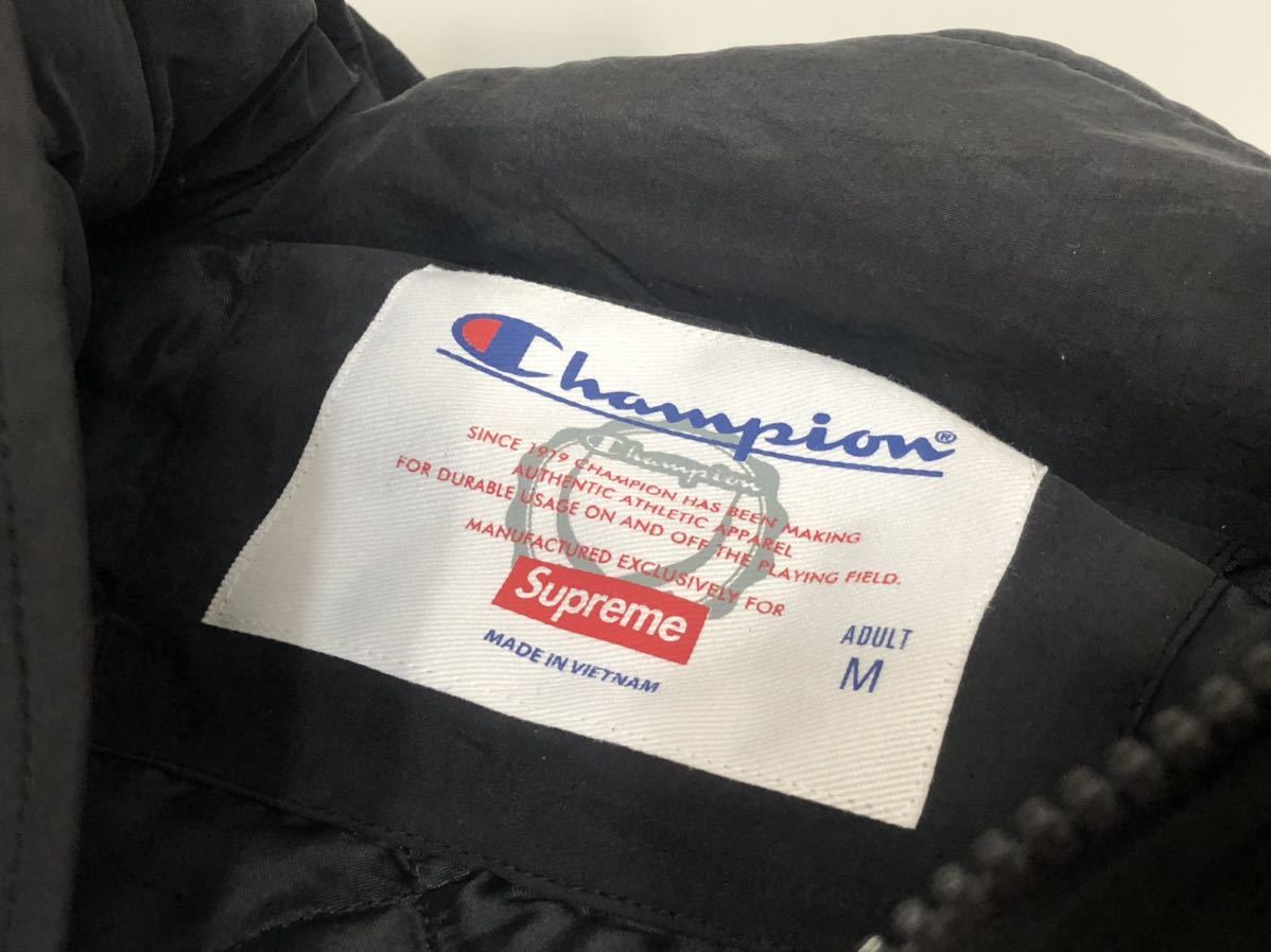 ★Mサイズ★新品 未使用★SUPREME / Champion PUFFY Jacket ★BLACK★Medium★_画像4