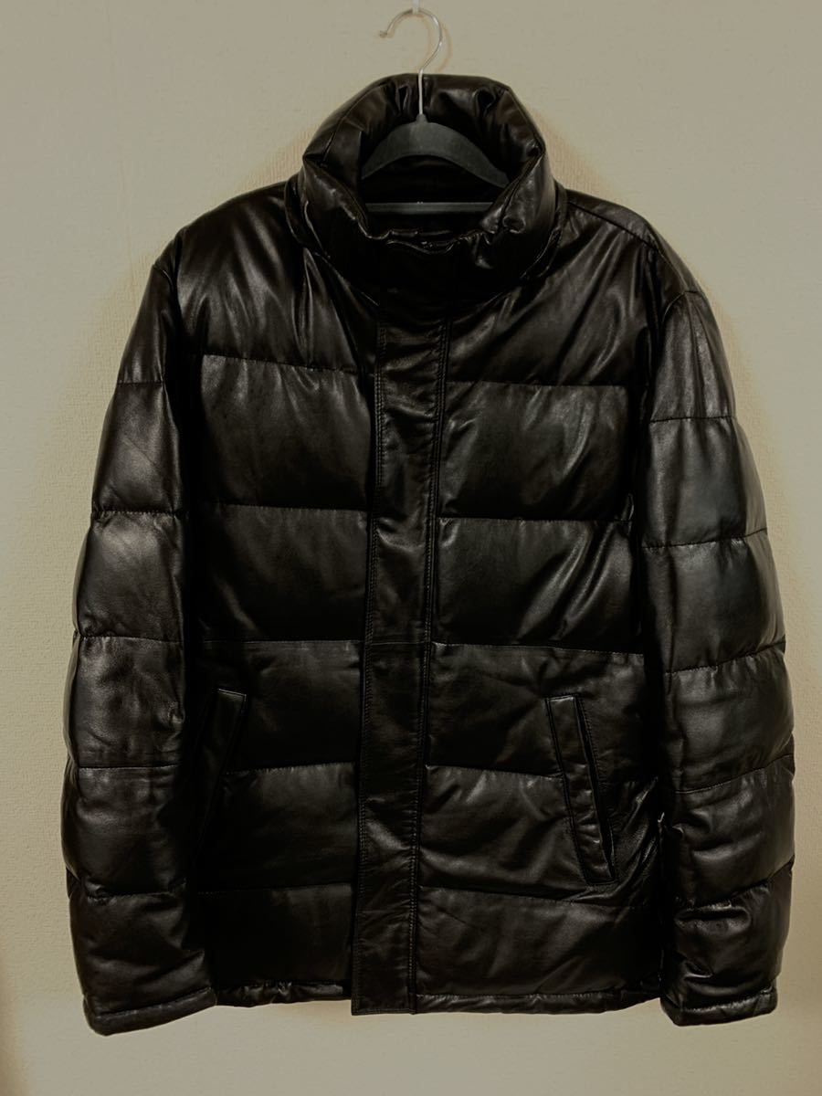 Haruf ハルフ 本革 ラムレザーダウンジャケット LULD1 Black