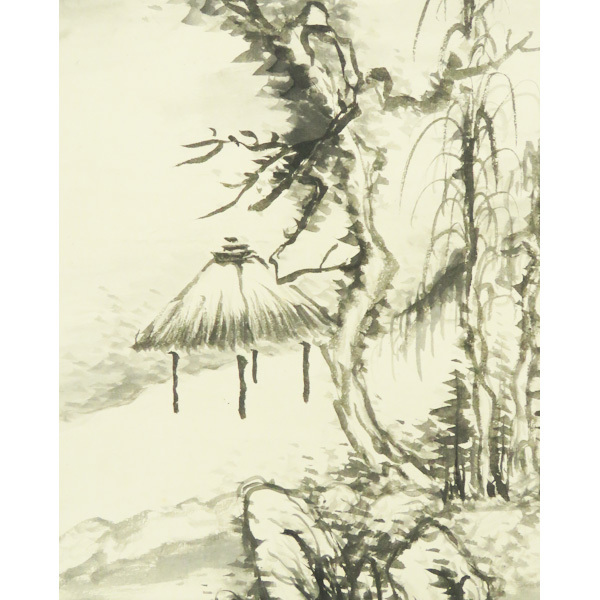 真作/木村杏園/秋景山水図/桐共箱付/布袋屋掛軸HH-591 真作】//木村杏園/秋景山水図/桐共箱付/布袋屋掛軸HH-591 (驚き