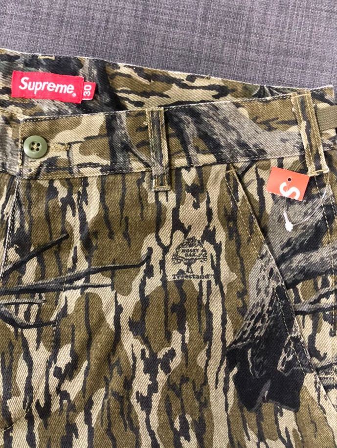 free shipping 30 Supreme Cargo Pant Mossy Oak Camo 18aw 18fw