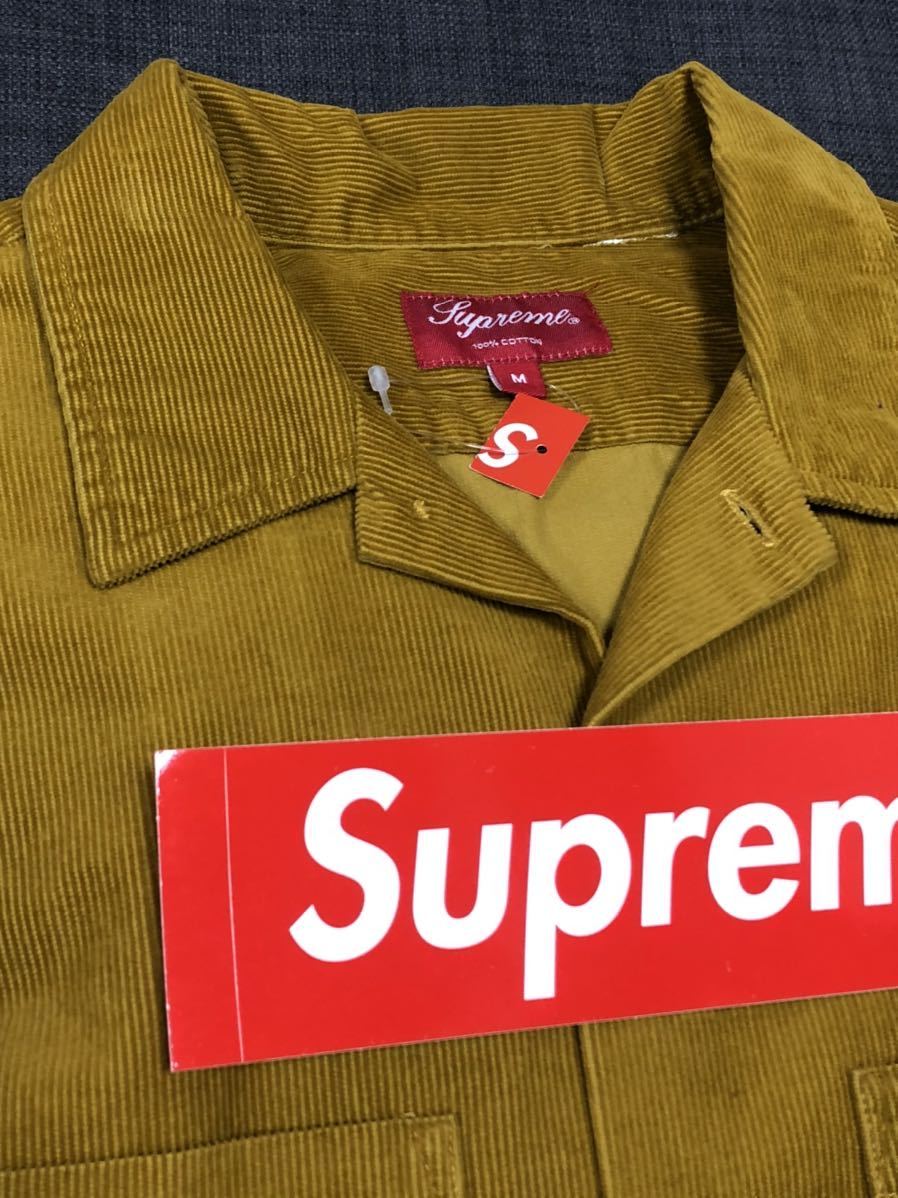 送料無料 M Supreme Corduroy Shirt gold yellow mustard 送料無料 M Supreme Corduroy Shirt gold yellow mustard