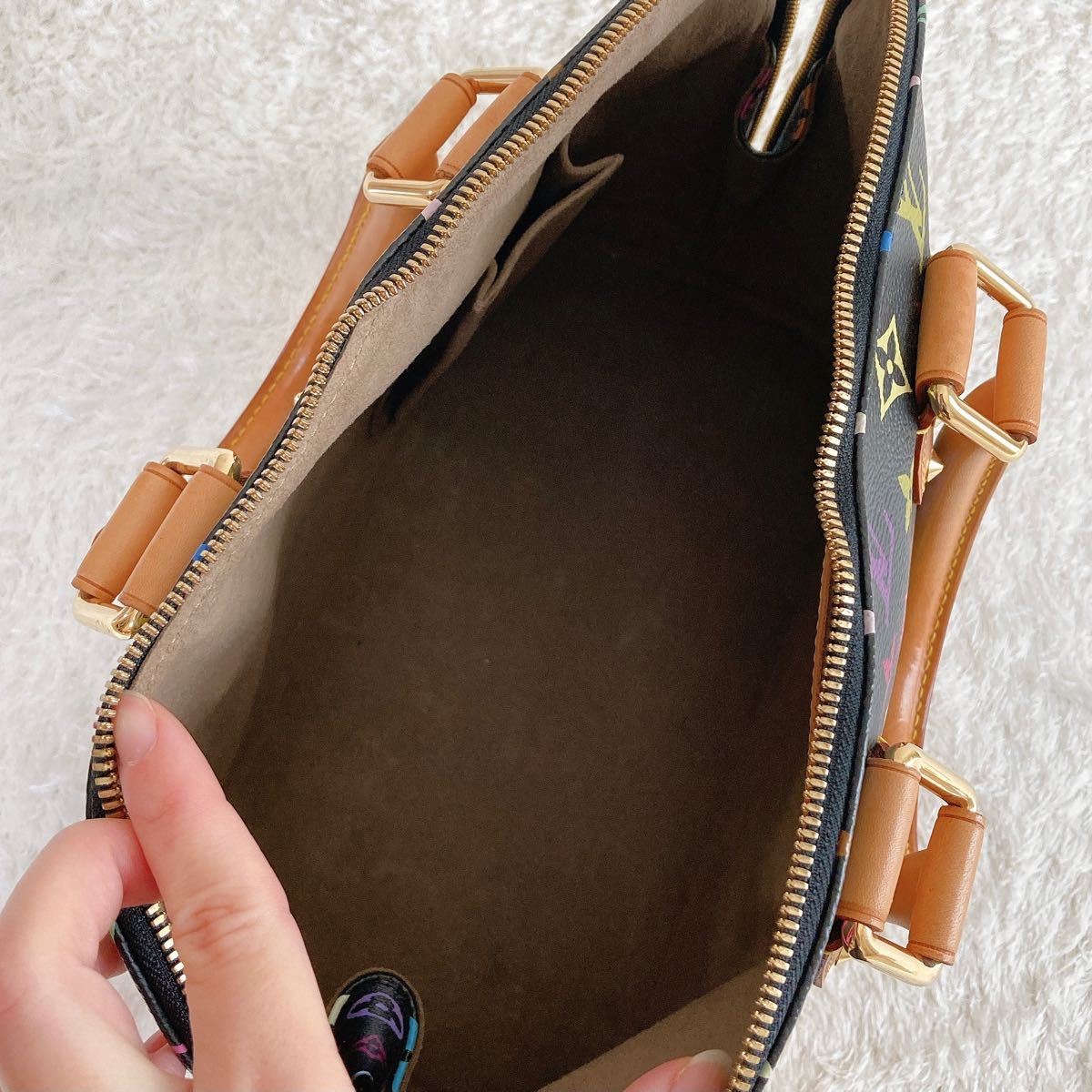 美品 ルイ ヴィトン マルチカラー アルマ ノワール モノグラム 美品 ルイ ヴィトン マルチカラー アルマ ノワール モノグラム