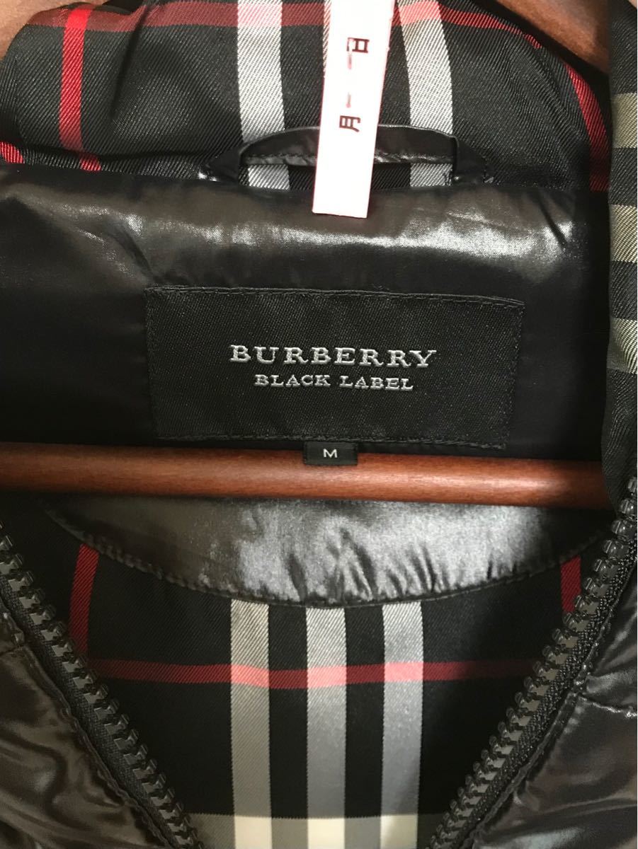 バーバリー　ブラックレーベル　ダウンベスト　黒　サイズM  美品　クリーニング済　BURBERRY BLACK LABEL