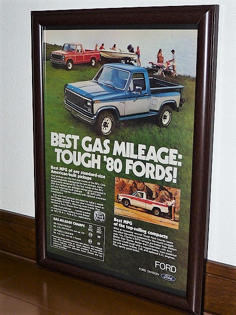 1980年 USA 80s 洋書雑誌広告 額装品 Ford F150 Pickup フォード ピックアップ トラック ( A4サイズ ）_画像1
