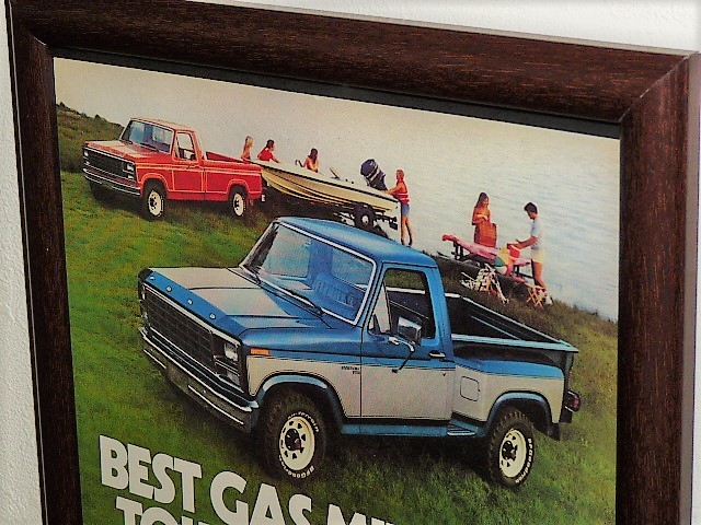 1980年 USA 80s 洋書雑誌広告 額装品 Ford F150 Pickup フォード ピックアップ トラック ( A4サイズ ）_画像2