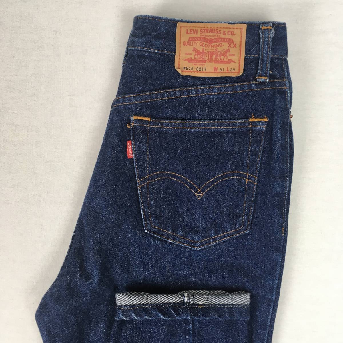 [90s]Levi\'s Levi's W606-0217 W606-0231 made in Japan 91 year Denim jeans high waist slim tapered W31 L29 13 number Zip fly 