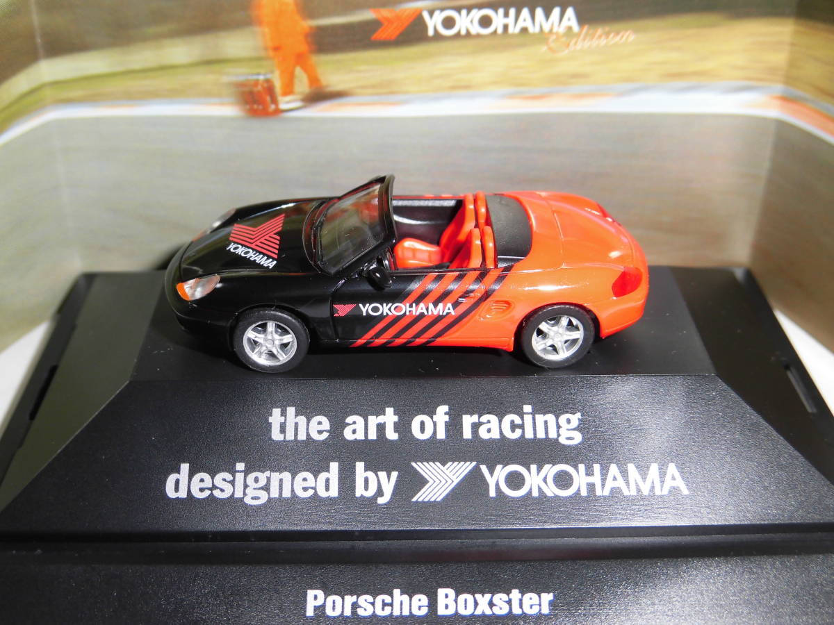 S=1/87☆YOKOHAMA特注herpa製 PORSCHE Boxster ポルシェボクスター(986/the art of racing designed by YOKOHAMA)限定希少・未使用・新品！_画像4