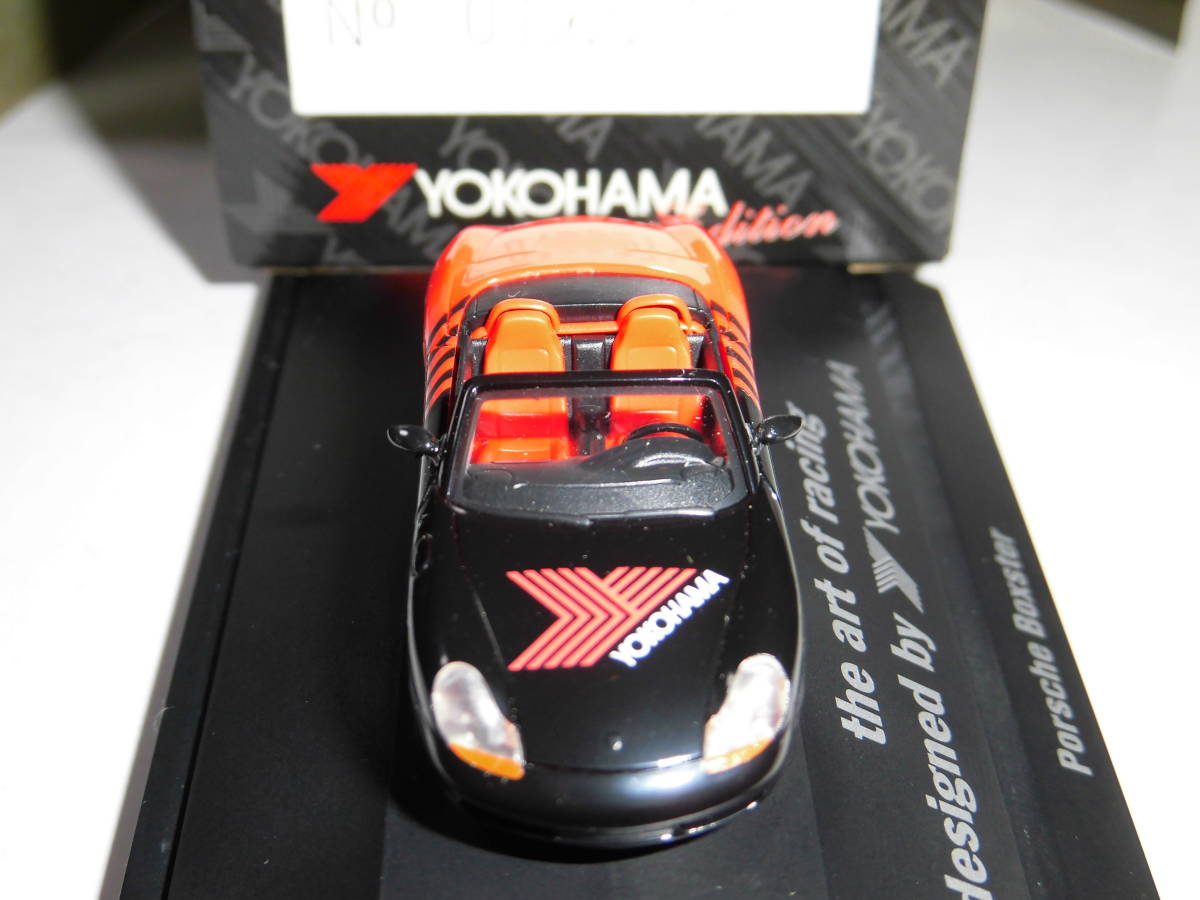 S=1/87☆YOKOHAMA特注herpa製 PORSCHE Boxster ポルシェボクスター(986/the art of racing designed by YOKOHAMA)限定希少・未使用・新品！