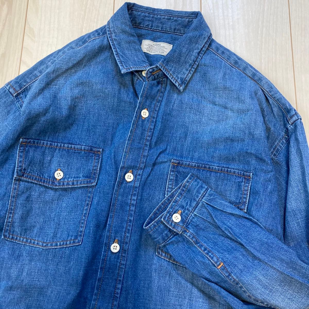 relume JOURNAL STANDARD ダンガリーシャツワンピース デニム ゆったり 