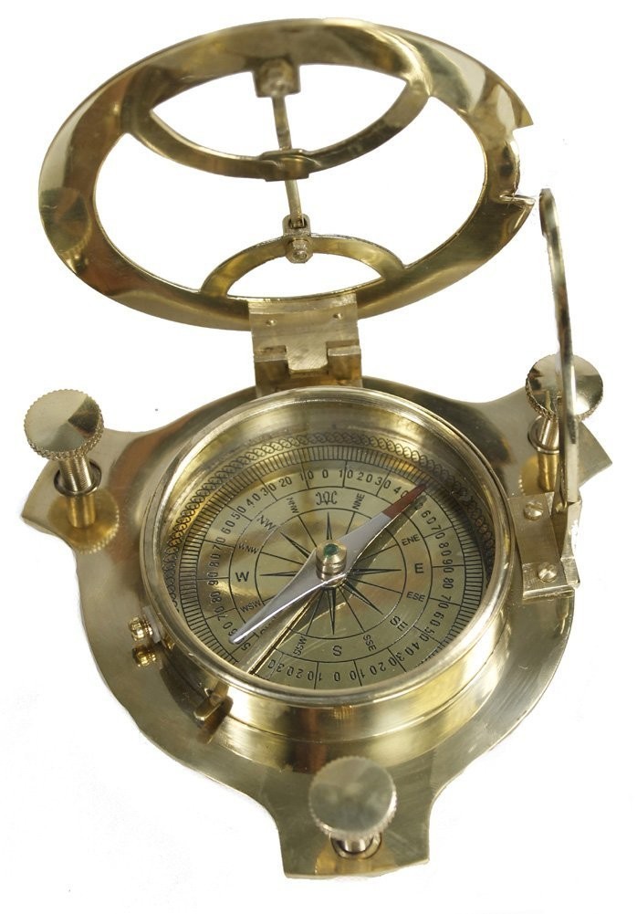 3インチ サンデル・コンパス(羅針盤) - ソリッド・ブラス・サンダイヤル/ Sundial Compass - Solid Brass Sun Dial(輸入品_画像2