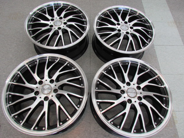 ★18×7.5J　+55　5-114.3　ハブ径約74mm　WREST　アルミホイール4本セット　 レヴォーグ アクセラ CX-3 オデッセイ等_画像1