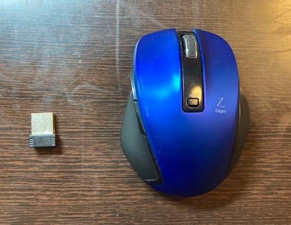 Digio2 ディジオ2　Z MUS-RKF119BL [ブルー]ワイヤレスマウス　USB無線コードレスマウス難あり訳ありジャンク戻る進む　5ボタンスクロール_画像1