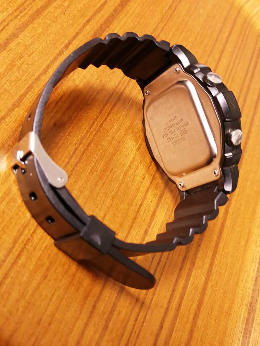 【動作正常】CASIO カシオ THERMOMETER WORLD TIME メンズ用ウォッチ腕時計 TS-150 電池交換済み_画像5