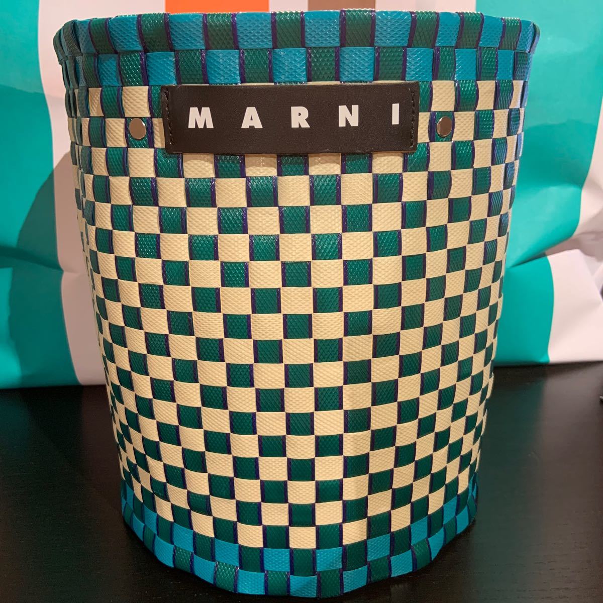 マルニ marni ジャージーハンドル バケットバッグ かごバッグ カゴ 籠 筒型 カゴバッグ