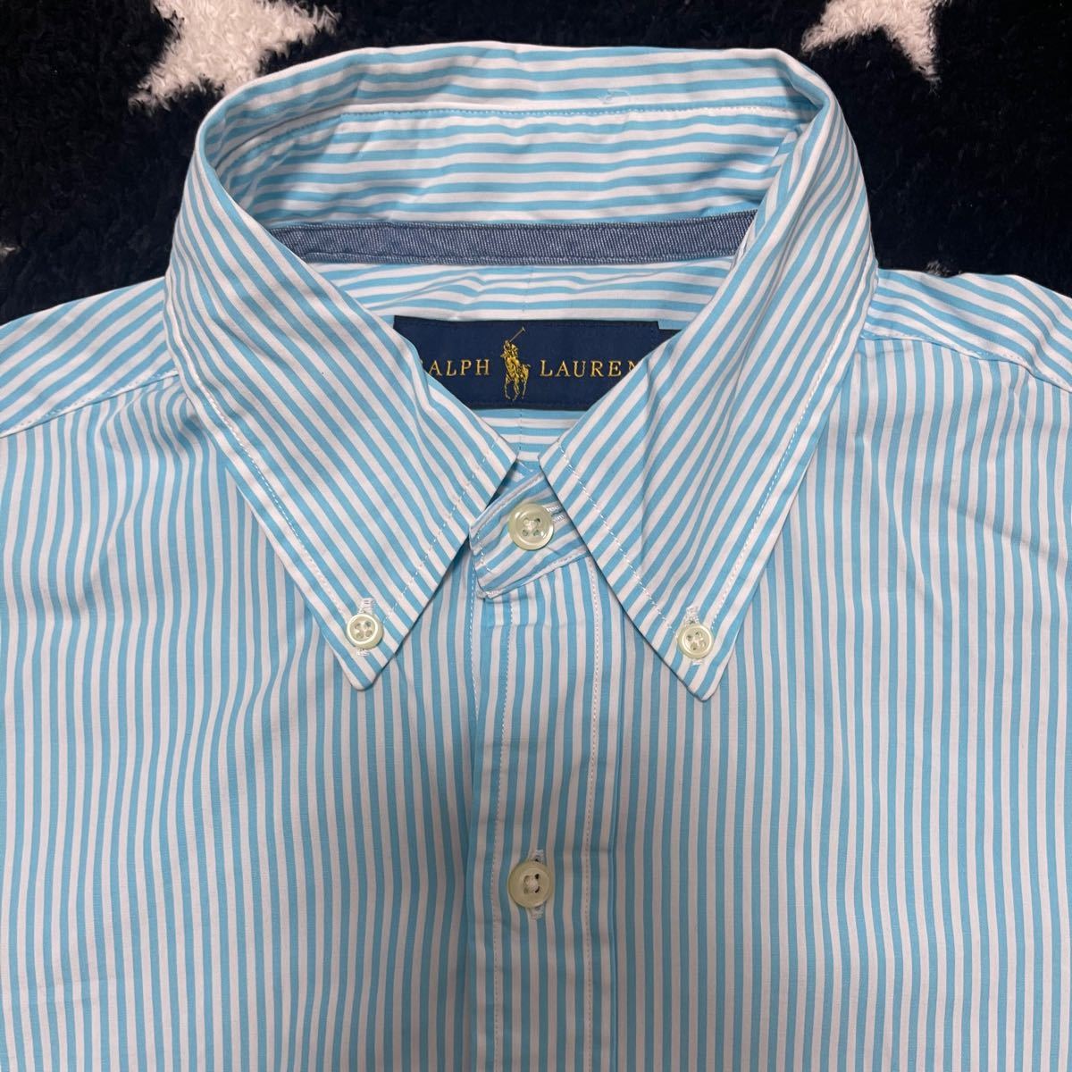 ラルフローレン ストライプシャツ 水色 polo RALPH LAUREN ラルフローレン ストライプシャツ 水色 polo RALPH LAUREN