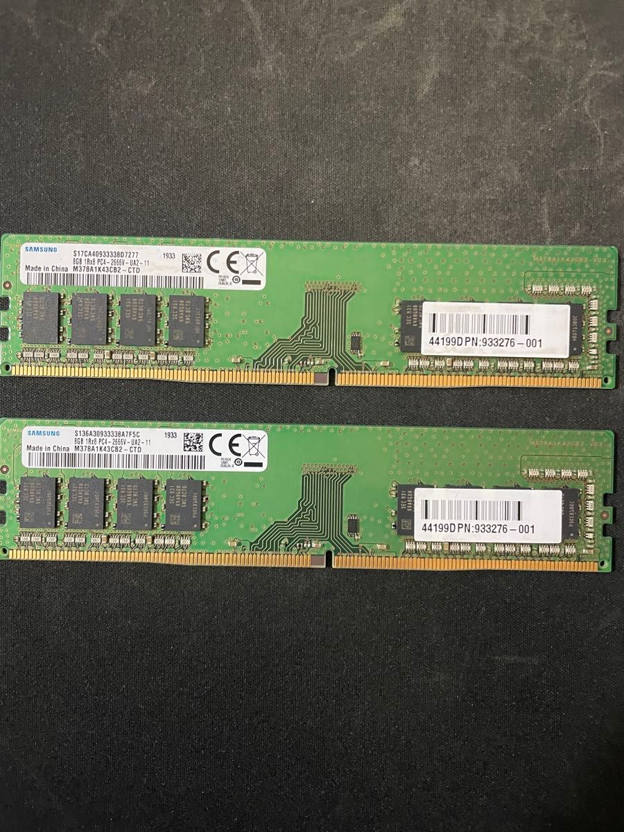 SAMSUNG DDR4 2666V 16GB (8GB×2）デスクトップ用メモリ 中古品｜Yahoo