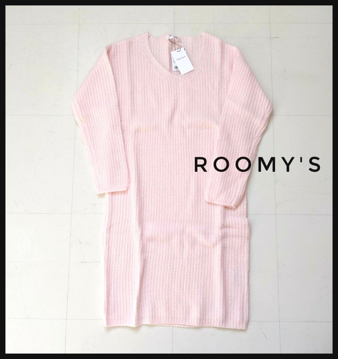 新品タグ付　ルーミーズ　roomys　ニットワンピ　ピンク