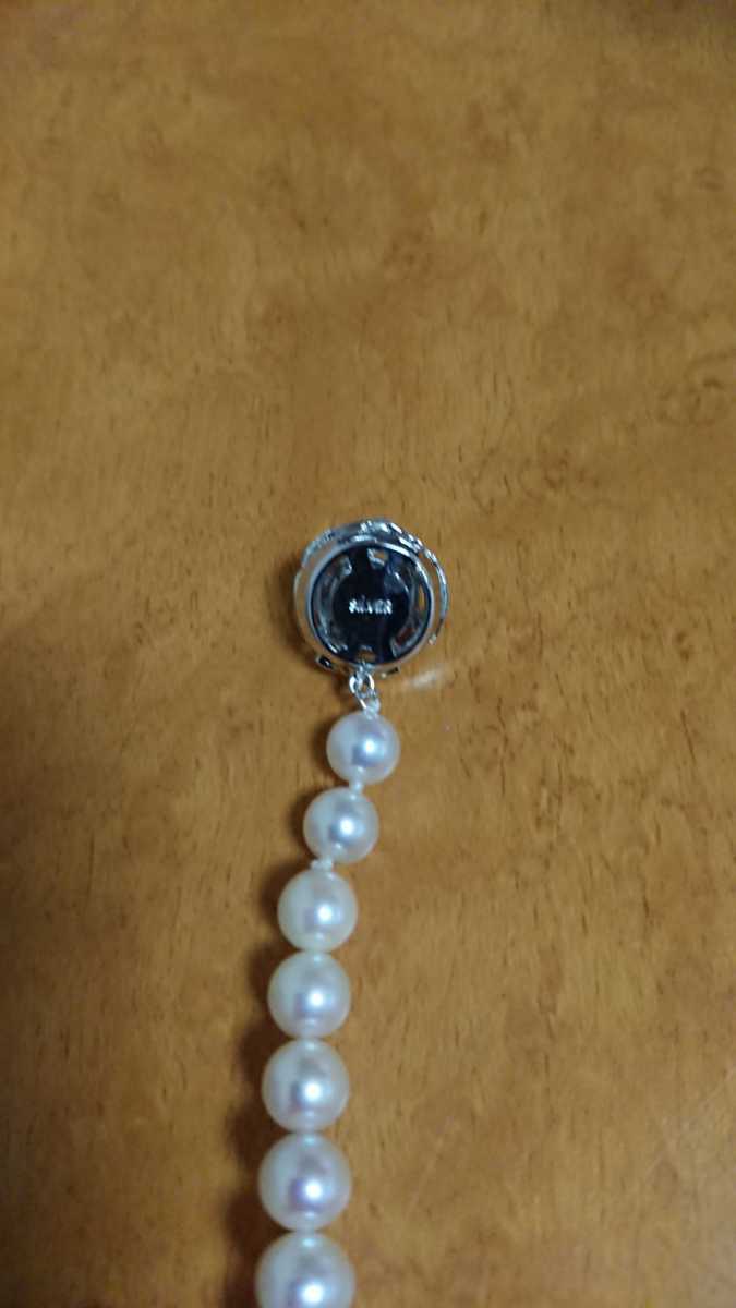 [新品・未使用品]アクセサリー/ネックレス/パール 6月誕生石 アコヤ真珠パールのロングネックレス_素材の刻印となります