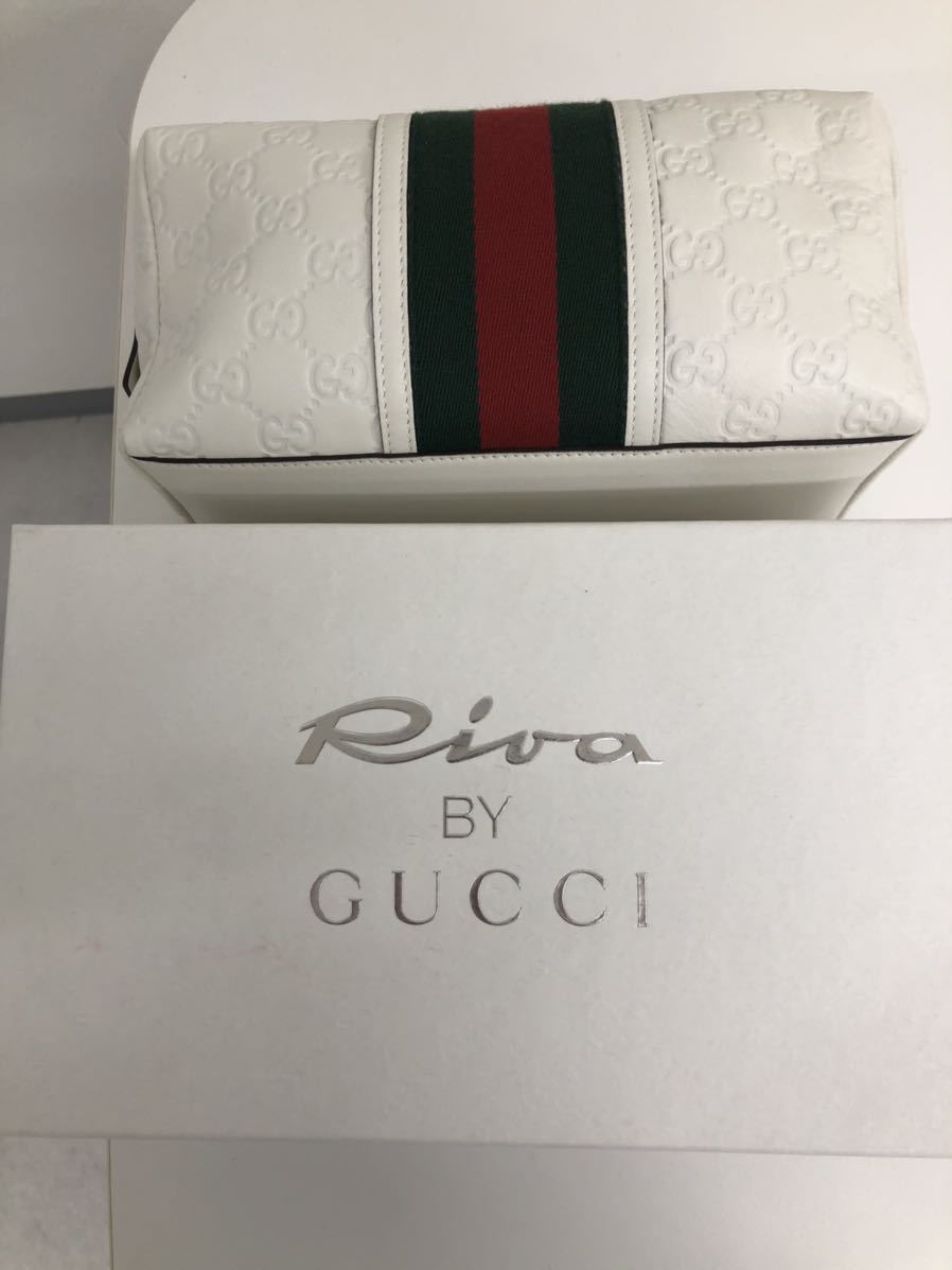 GUCCI グッチ　Riva ポーチ　箱付　新品未使用　激レア　ホワイト　限定　コラボ_画像2