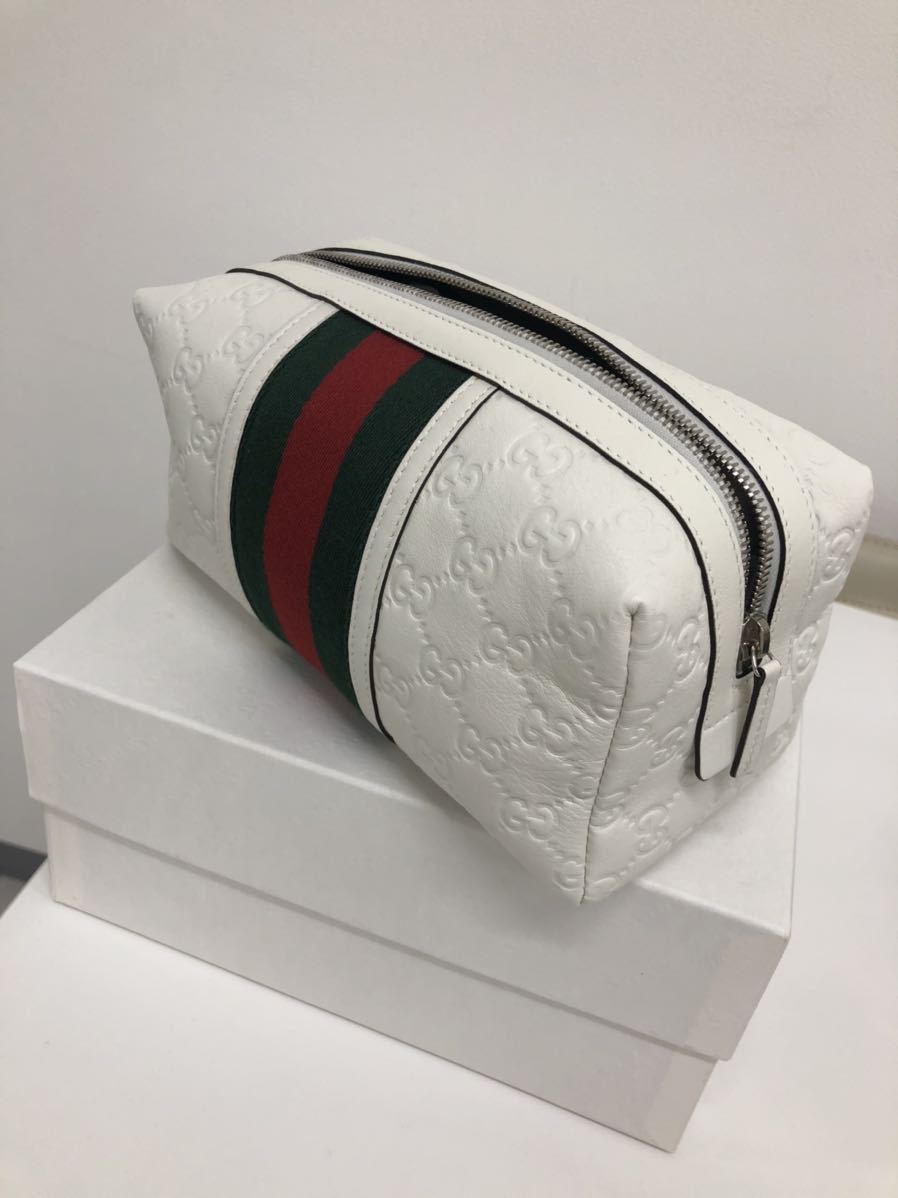 GUCCI グッチ　Riva ポーチ　箱付　新品未使用　激レア　ホワイト　限定　コラボ_画像1