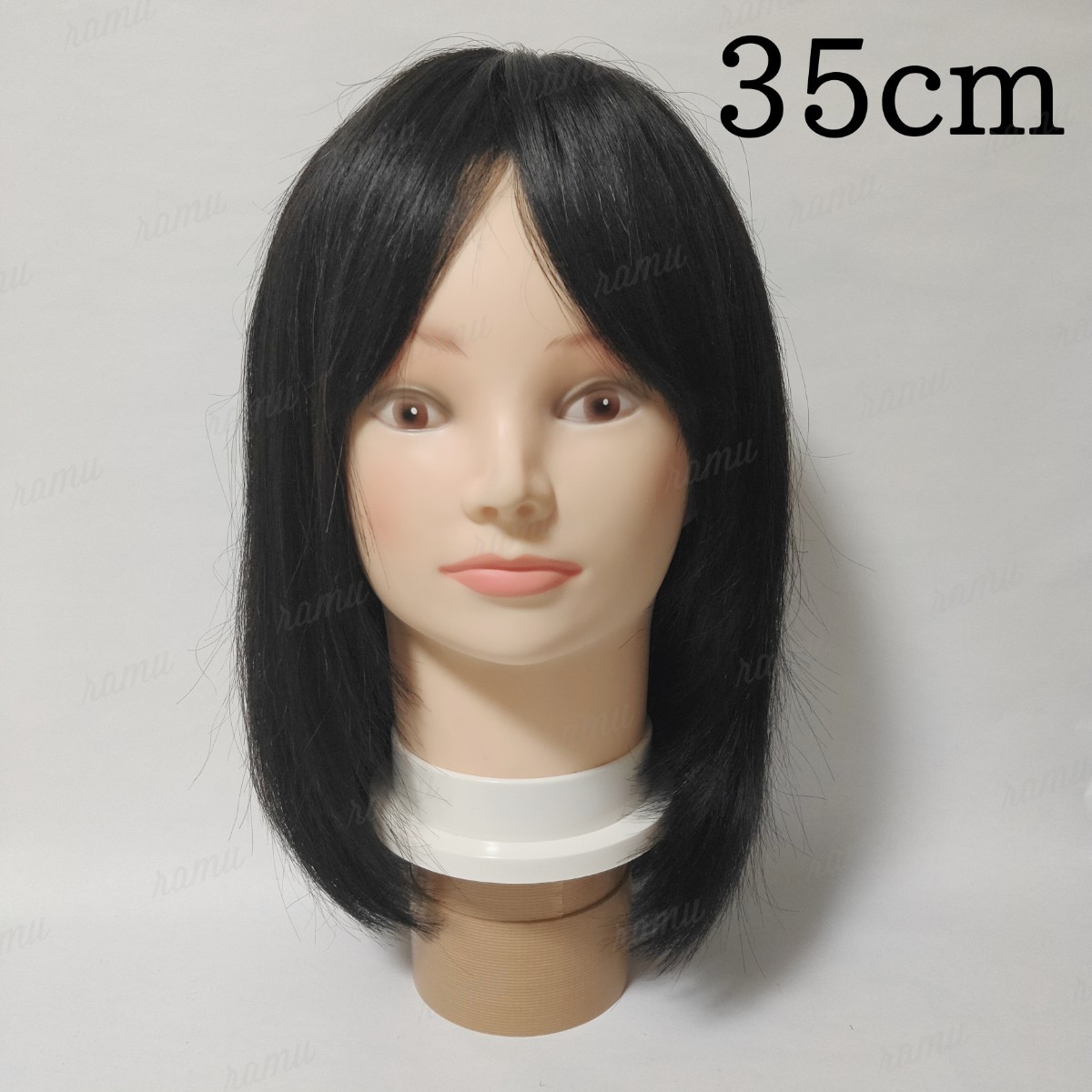 はこぽす対応商品】 【新品】高級人毛100% フルウィッグ ミディアム ...