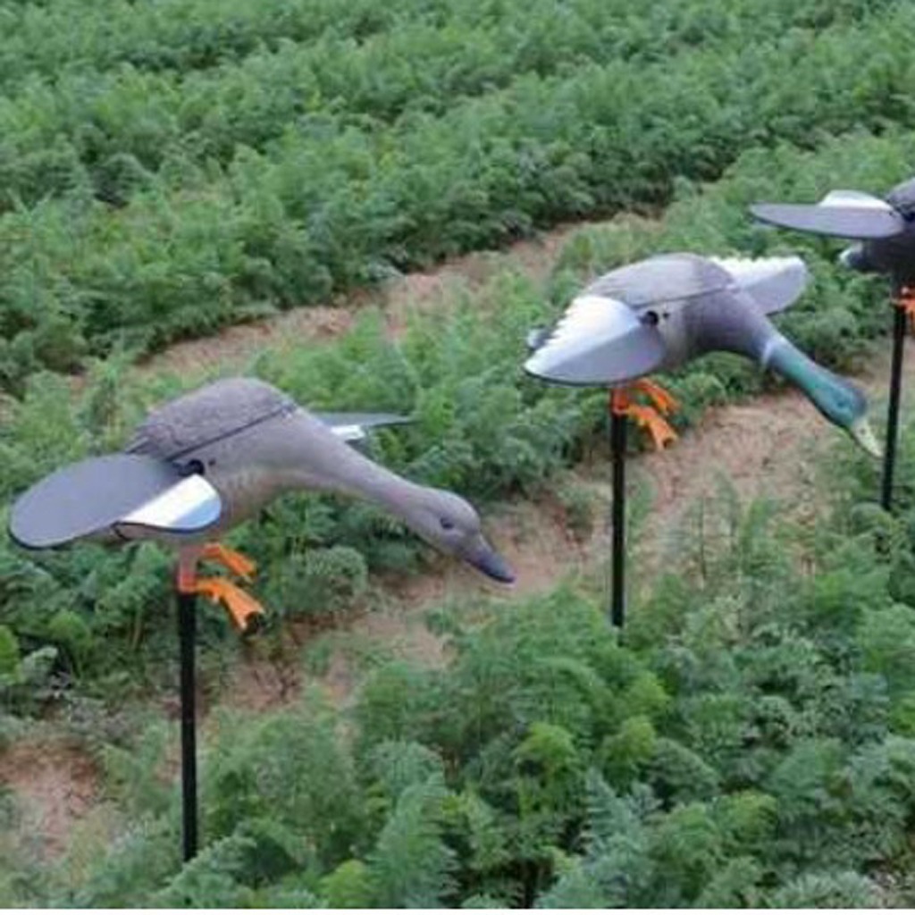 ◆最安にします◆ バードデコイ おとり 罠 リアル 鳥 模型 電動 狩猟 AT9578