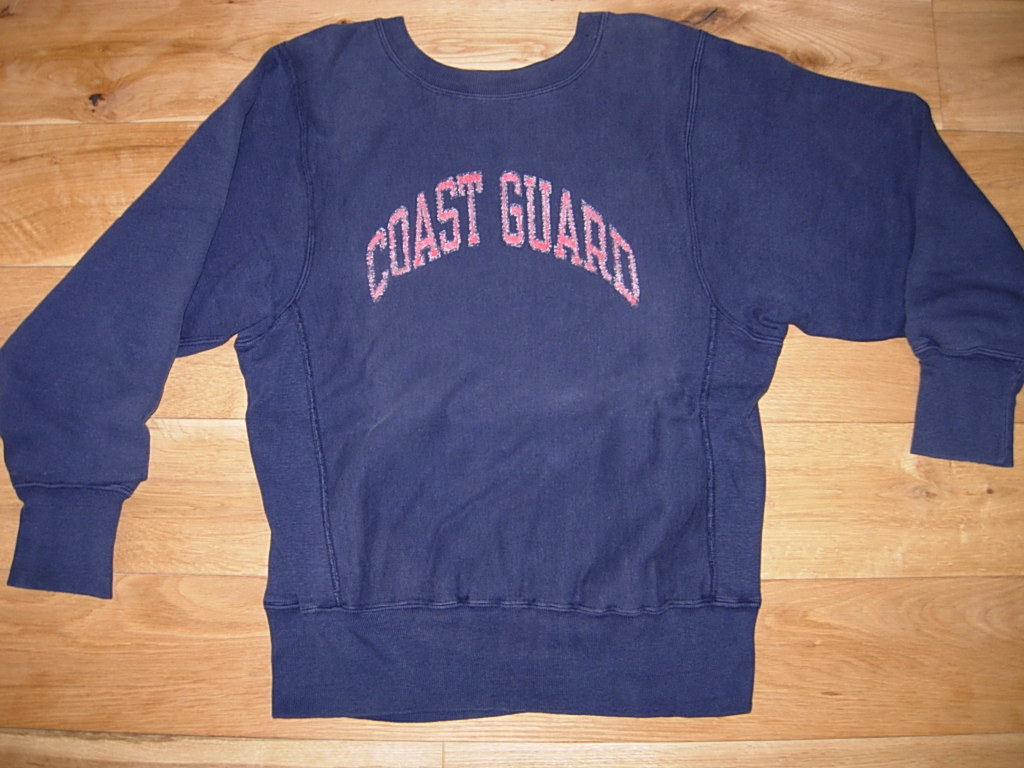 貴重　80s Champion COAST GUARD チャンピオン リバースウィーブ トリコタグ　USA製 S　ネイビー　USAFA USMA US  NAVY